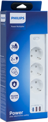 Сетевой фильтр Philips CHP4336WB/51 3м (3 розетки) белый (коробка) CHP4336WB/51