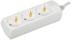 Сетевой удлинитель IEK У03 1.5м (3 розетки) белый (пакет ПЭ) WYP10-10-03-D15-Z-G