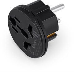 Адаптер-переходник Buro BU-PA01-B (1 розетка) черный (пакет ПЭ) BU-PA01-B