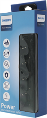 Сетевой фильтр Philips CHP2145BC/51 5м (4 розетки) черный (коробка) CHP2145BC/51