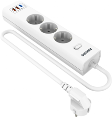 Сетевой фильтр Philips CHP4336WA/51 2м (3 розетки) белый (коробка) CHP4336WA/51