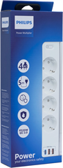 Сетевой фильтр Philips CHP4346WC/51 5м (4 розетки) белый (коробка) CHP4346WC/51