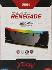 Память DDR4 4x8GB 3600MHz Kingston KF436C16RB2AK4/32 Fury Renegade RGB RTL Gaming PC4-28800 CL16 DIM KF436C16RB2AK4/32