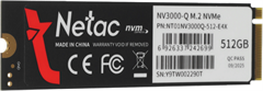 Накопитель SSD Netac PCIe 3.0 x4 512GB NT01NV3000Q-512-E4X M.2 2280 NT01NV3000Q-512-E4X