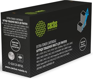 Картридж лазерный Cactus CS-Q2612X-MPSXL Q2612A/ Canon FX10/703 черный (8000стр.) для HP LJ 1010/1012/1015/1018/1020/1020Plus /1022/3015/3020/3030/3050/3050Z/3052/3055/ M1005MFP/M1319MFP;  Canon FAX-L100/L140/L120/L160, imageClass MF4150/4350d/4370dn/D420 2003528