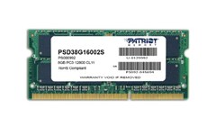 Память DDR3 8Gb 1600MHz Patriot PSD38G16002S RTL PC3-12800 CL11 SO-DIMM 204-pin 1.5В dual rank Ret PSD38G16002S