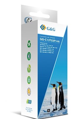 Чернила G&G GG-C13T03P14A 110BK черный пигментный 140мл для Epson M1100/M1120/M1140/M1170/M1180 1430606