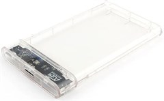 Внешний корпус для HDD/SSD AgeStar 3UB2P4C SATA III USB3.0 пластик прозрачный 2.5