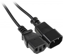 Кабель-удлинитель Ningbo AN23-1008 IEC C13 IEC C14 1.8м черный 13580