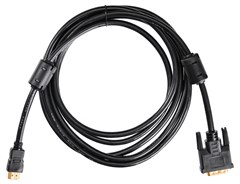 Кабель Buro HDMI (m) DVI-D (m) 3м (HDMI-19M-DVI-D-3M) феррит.кольца HDMI-19M-DVI-D-3M