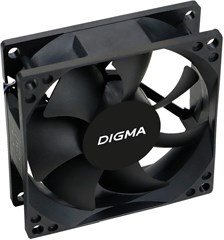 Вентилятор для корпуса Digma DFan-80 80х80x25 черный 3-pin 4-pin (Molex) 23дБ Ret DFAN-80