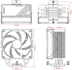 Устройство охлаждения(кулер) ID-Cooling Frozn A410 ARGB Soc-AM5/AM4/1200/1700/1851 белый 4-pin 29.9d FROZN A410 ARGB WHITE