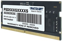 Память DDR5 32GB 4800MHz Patriot PSD532G48002S RTL PC5-38400 CL40 SO-DIMM 262-pin 1.1В dual rank Ret PSD532G48002S