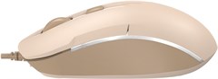 Мышь A4Tech Fstyler FM26 бежевый/коричневый оптическая 1600dpi USB для ноутбука 4but (FM26 USB (CAFE FM26 USB (CAFE LATTE)