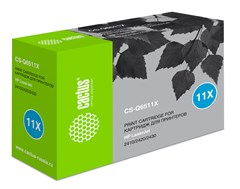 Картридж лазерный Cactus CS-Q6511X Q6511X черный (12000стр.) для HP LJ 2410/2420/2420DN/2430 CS-Q6511X