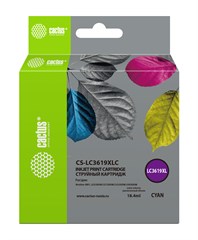 Картридж струйный Cactus CS-LC3619XLC голубой (19.4мл) для Brother MFC-J2330DW/J2730DW/J3530DW/J3930 CS-LC3619XLC