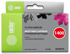Картридж струйный Cactus CS-PGI1400XLM PGI-1400 пурп.пигм. (12мл) для Canon MB2050/MB2350/MB2040/MB2 CS-PGI1400XLM
