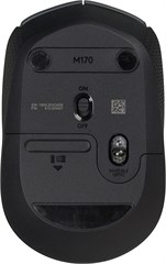 Мышь Logitech M170 серый/черный оптическая 1000dpi беспров. USB 2but (910-004646) 910-004646
