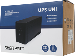 Источник бесперебойного питания Smartwatt Uni 360Вт 650ВА черный 3703020390006