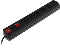 Сетевой фильтр Most LR 3м (6 розеток) черный (коробка) МОSТ LR-Ч 3М