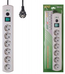 Сетевой фильтр Most RG 10м (6 розеток) белый (коробка) МОSТ RG 10М