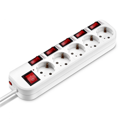 Сетевой фильтр Buro 500SH-5-SW-W 5м (5 розеток) белый (коробка) 500SH-5-SW-W