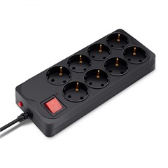 Сетевой фильтр Buro 800SH-1.8-B 1.8м (8 розеток) черный (коробка) 800SH-1.8-B