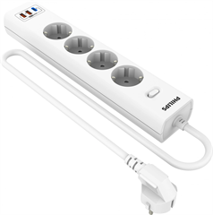 Сетевой фильтр Philips CHP8246WA/51 2м (4 розетки) белый (коробка) CHP8246WA/51