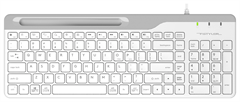 Клавиатура A4Tech FK25 белый/серый USB slim (FK25 WHITE) кабель 1.5м FK25 WHITE