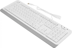 Клавиатура A4Tech FKS10 белый/серый USB (подставка для запястий) (FKS10 WHITE) кабель 1.5м FKS10 WHITE