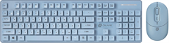 Клавиатура + мышь Оклик S265W клав:голубой мышь:голубой USB беспроводная Bluetooth/Радио Multimedia  1938927