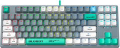 Клавиатура A4Tech Bloody S87 Energy механическая серый USB for gamer LED (S87 USB ENERGY ASH) кабель S87 USB ENERGY ASH