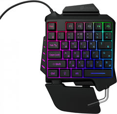 Игровой блок Оклик 703GK черный USB for gamer LED (подставка для запястий) (1533151) 1533151