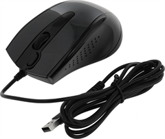 Мышь A4Tech V-Track Padless N-500FS черный оптическая 1200dpi silent USB 3but N-500FS