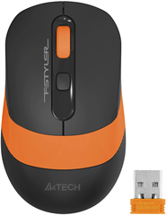 Мышь A4Tech Fstyler FG10S черный/оранжевый оптическая 2000dpi silent беспров. USB для ноутбука 4but  FG10S ORANGE