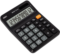 Калькулятор настольный Deli Askend EM222C черный 12-разр. EM222C