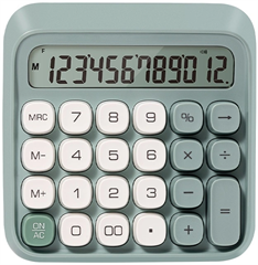 Калькулятор настольный Deli EM36 GREEN зеленый 12-разр. EM36 GREEN