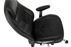 Кресло руководителя Бюрократ _Zen черный кожа крестов. алюминий _ZEN/BLACK