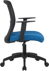 Кресло Cactus CS-MC333-BKBL черный сиденье темно-синий сетка/ткань низк.спин. крестов. пластик пласт CS-MC333-BKBL