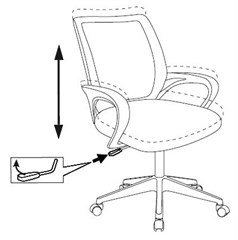 Кресло Бюрократ CH-695NLT зеленый TW-03 TW-30 сетка/ткань крестов. пластик CH-695NLT/GREEN