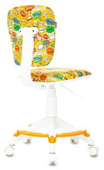 Кресло детское Бюрократ CH-W204/F оранжевый бэнг крестов. пластик подст.для ног пластик белый CH-W204/F/BANG