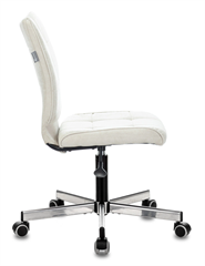 Кресло Бюрократ CH-330M молочный Velvet 20 крестов. металл хром CH-330M/VELV20