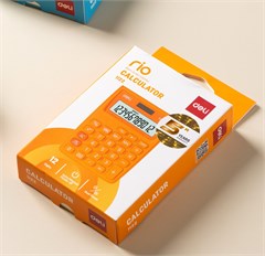 Калькулятор настольный Deli E1122/OR оранжевый 12-разр. E1122/OR