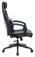 Кресло игровое Zombie Driver черный/белый экокожа с подголов. крестов. пластик ZOMBIE DRIVER WH