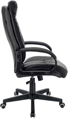 Кресло руководителя Бюрократ CH-824 черный экокожа крестов. пластик CH-824B/LBLACK