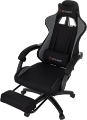 Кресло игровое Zombie Shadow черный/серый с подголов. крестов. пластик подст.для ног пластик черный ZOMBIE SHADOW G