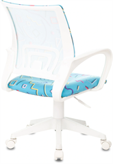 Кресло детское Бюрократ BUROKIDS 1 W голубой Sticks 06 крестов. пластик пластик белый BUROKIDS 1 W-STICKBL