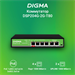 Коммутатор Digma DSP204G-2G-T80 (L2) 6x1Гбит/с 4PoE 4PoE+ 1PoE++ 80W неуправляемый DSP204G-2G-T80