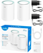 Бесшовный Mesh роутер Cudy M1500 (M1500(2-PACK)) AX1500 10/100/1000BASE-TX белый (упак.:2шт) M1500(2-PACK)