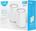 Бесшовный Mesh роутер Cudy M3000 (M3000(2-PACK) WHITE) AX3000 10/100/1000/2500BASE-T белый (упак.:2ш M3000(2-PACK) WHITE